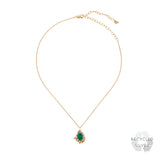 Leana Emerald Recycled Silver Necklace