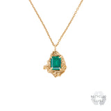 Leana Emerald Recycled Silver Necklace