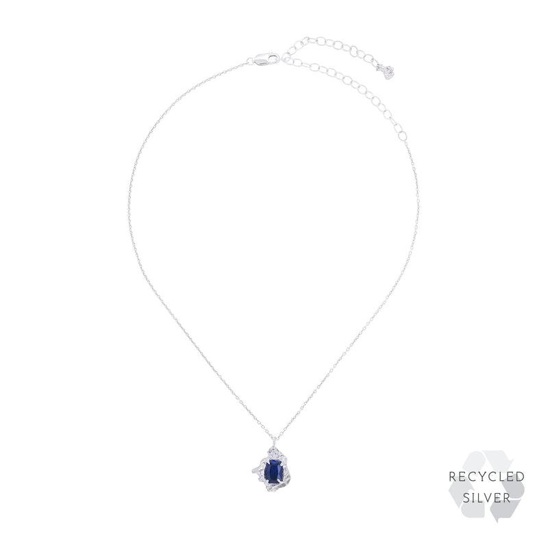 Leana Sapphire Argenti Recycled Silver Necklace