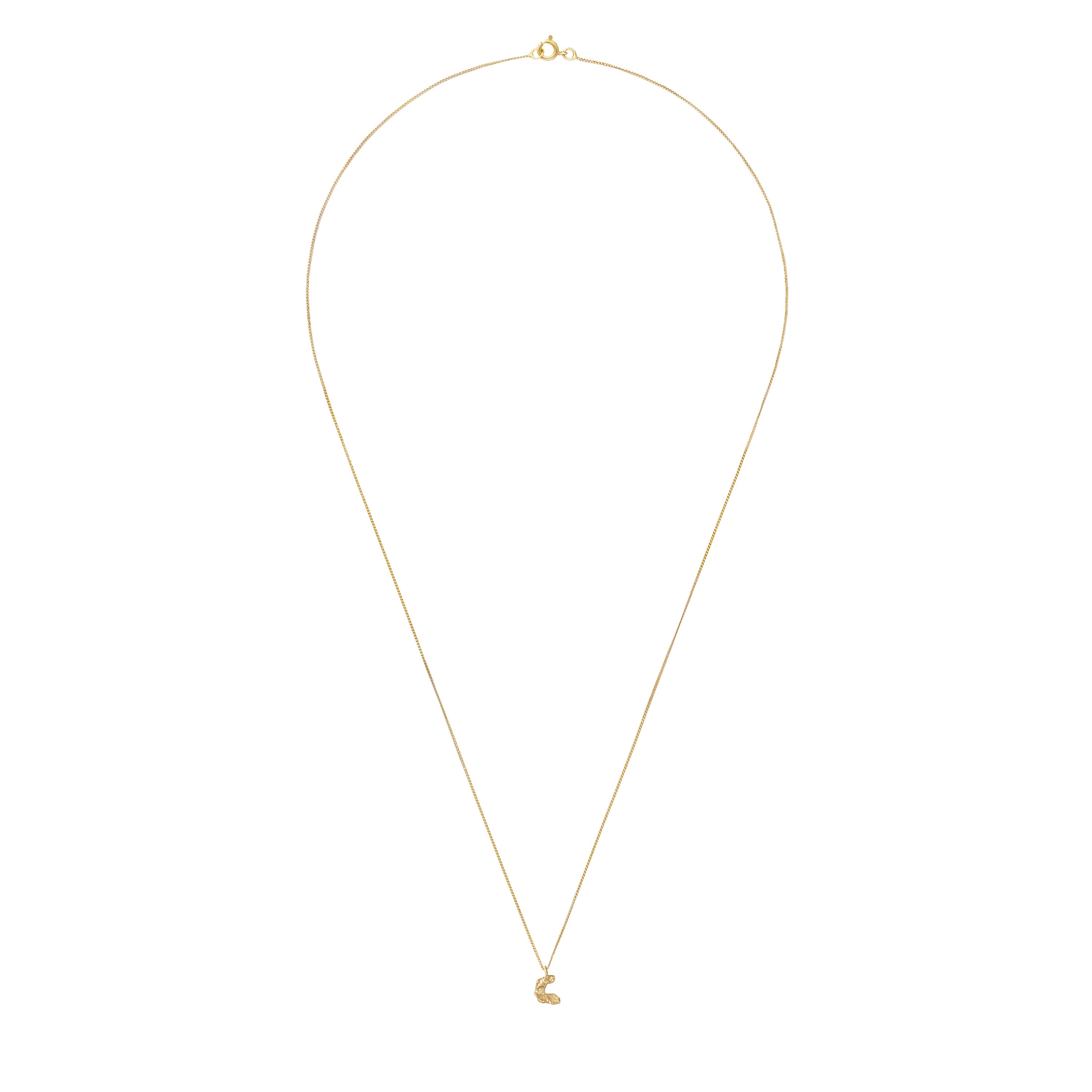 C Mini Alphabet Gold Necklace