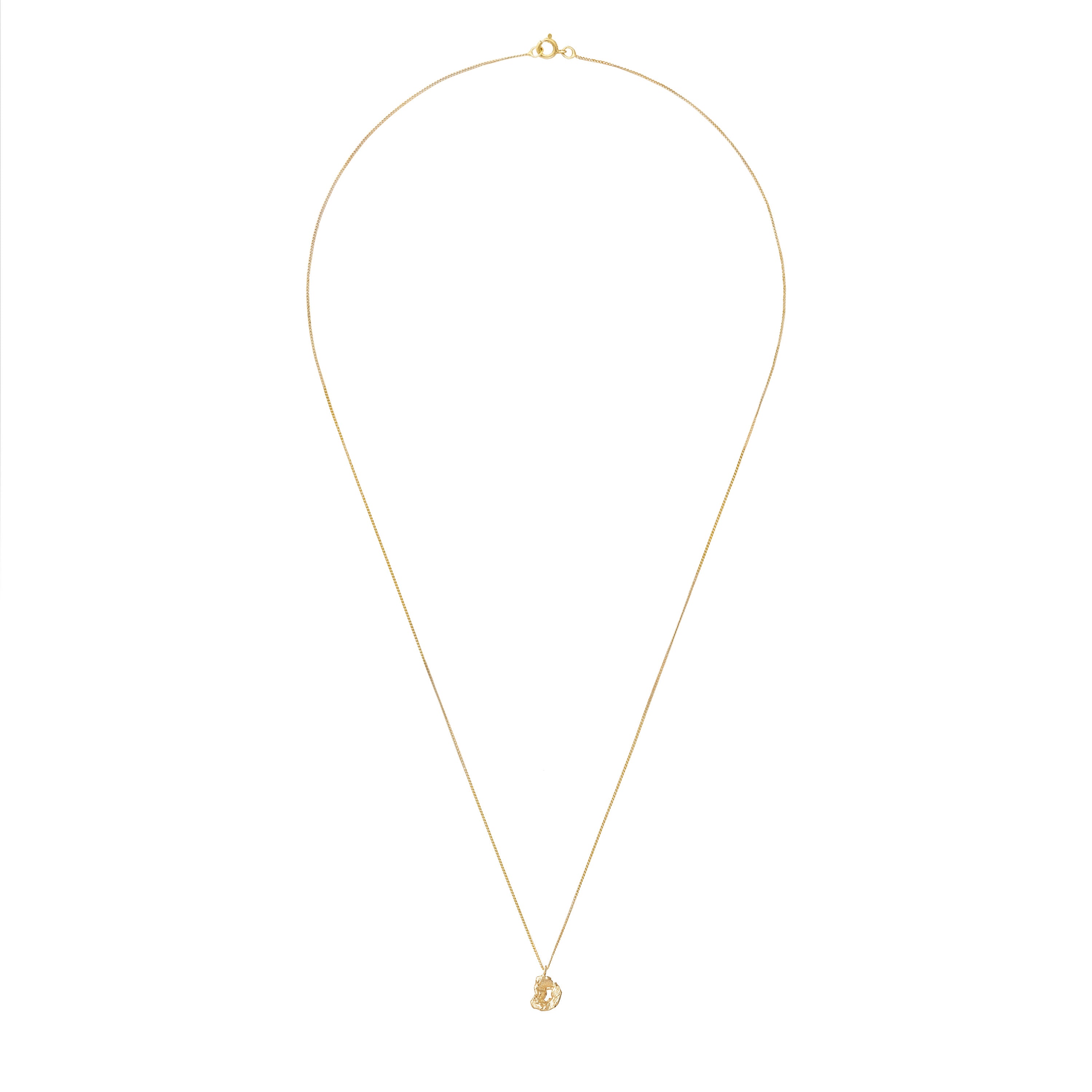 D Mini Alphabet Gold Necklace