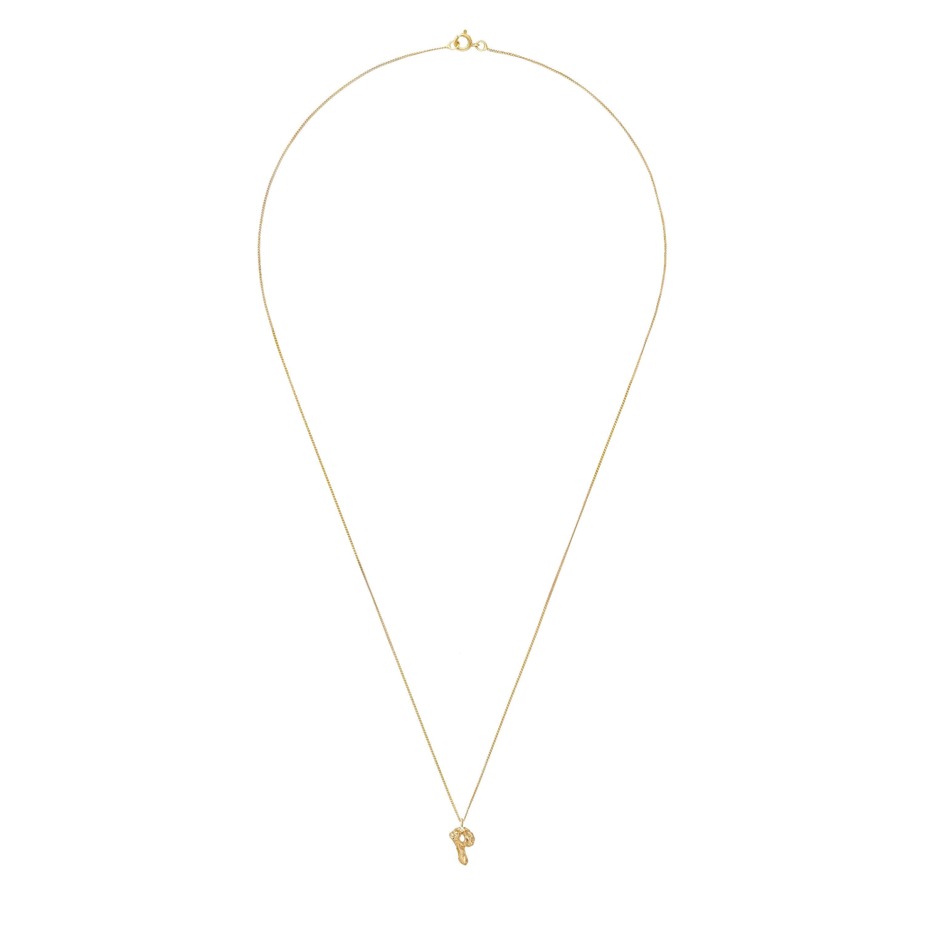 P Mini Alphabet Gold Necklace