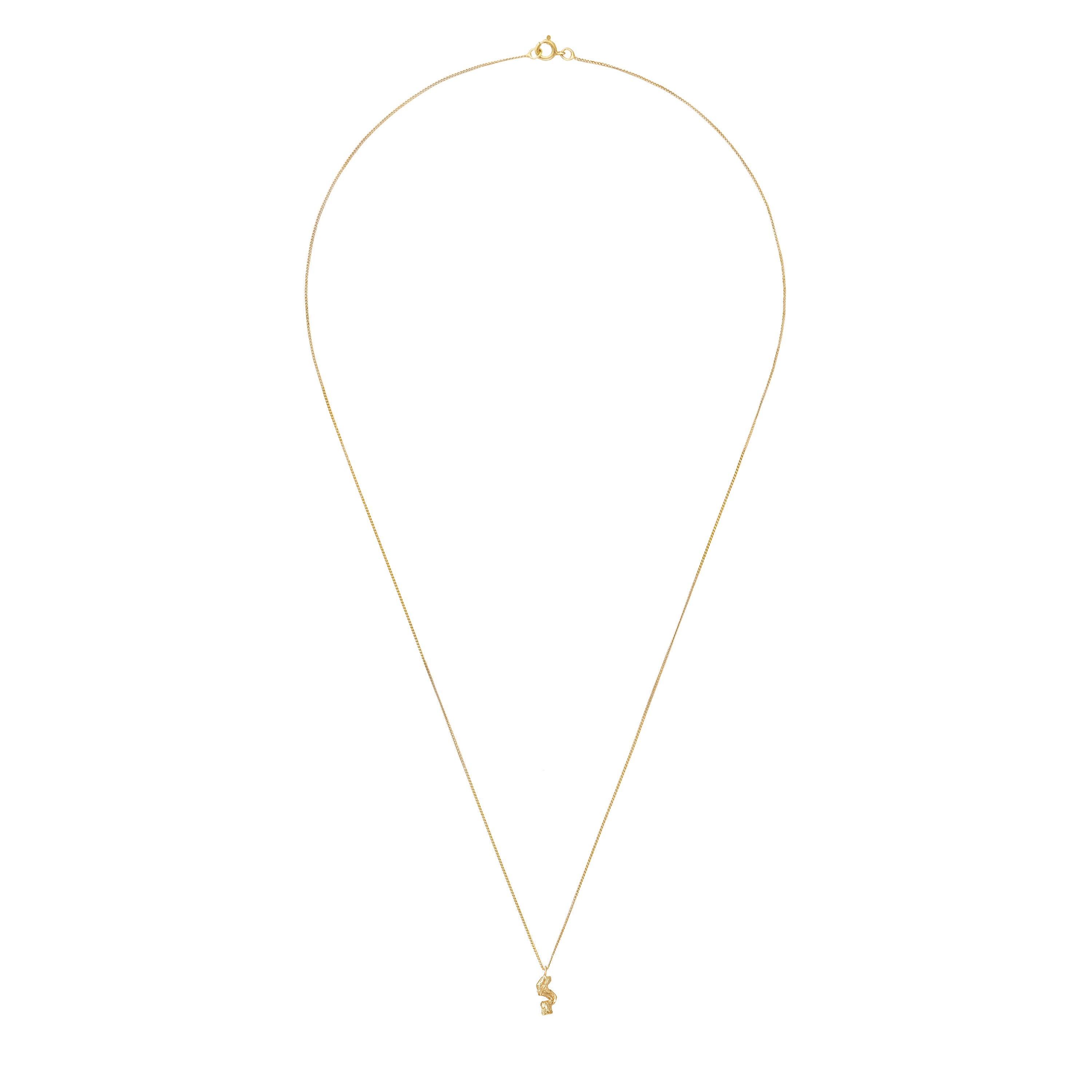 S Mini Alphabet Gold Necklace