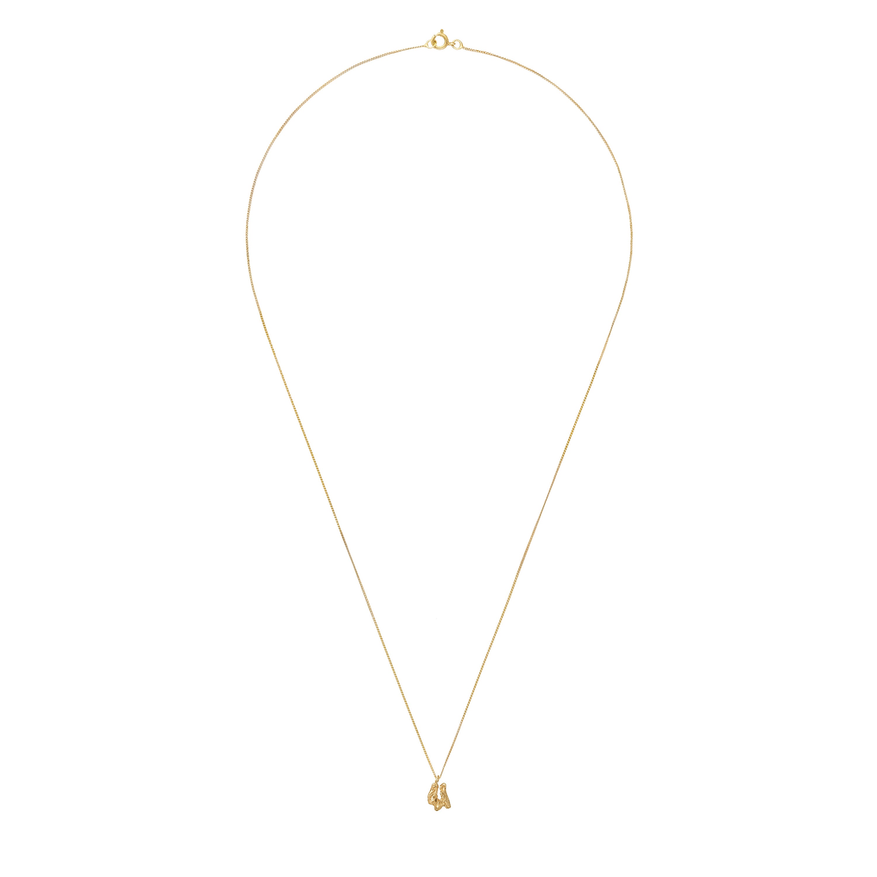 U Mini Alphabet Gold Necklace