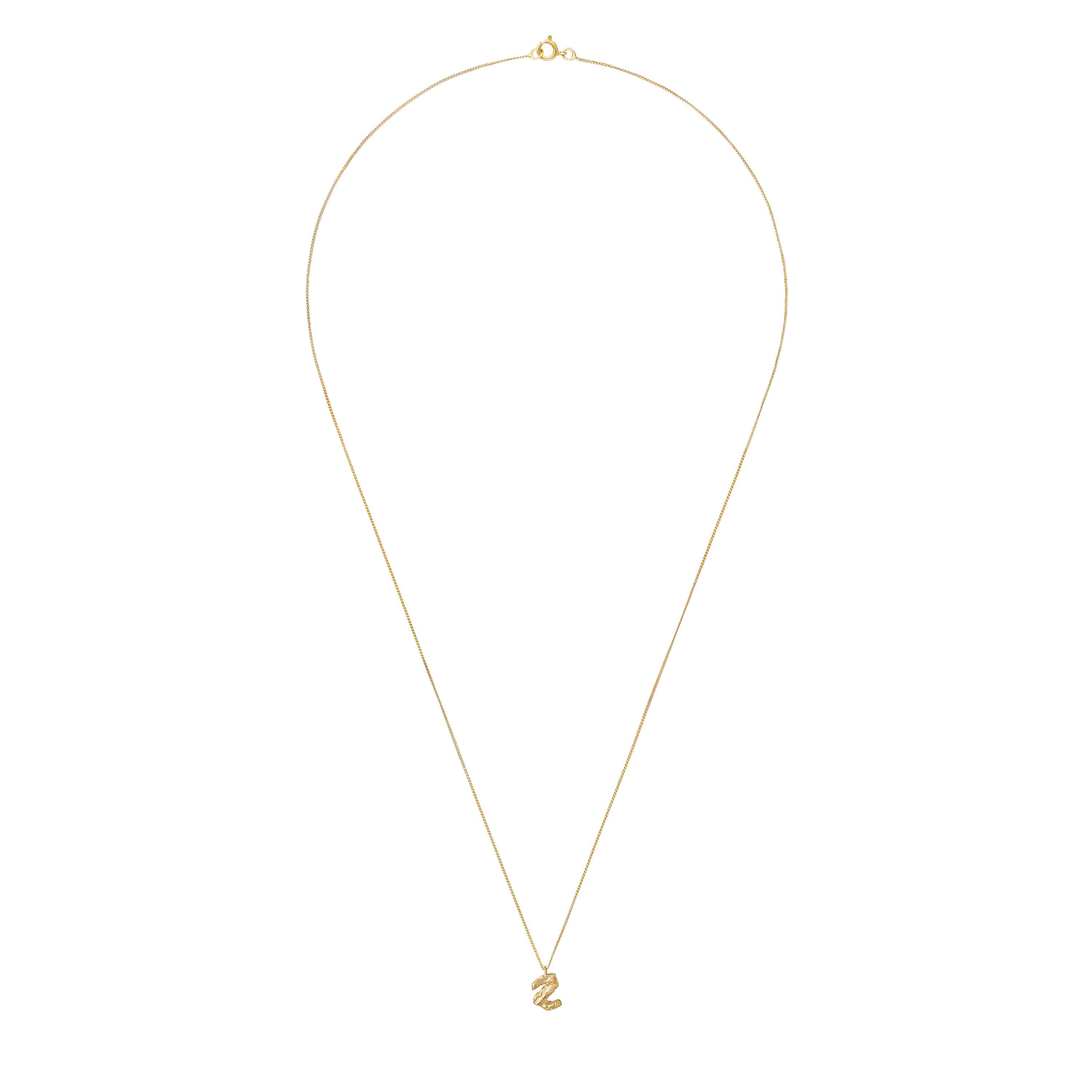 Z Mini Alphabet Gold Necklace