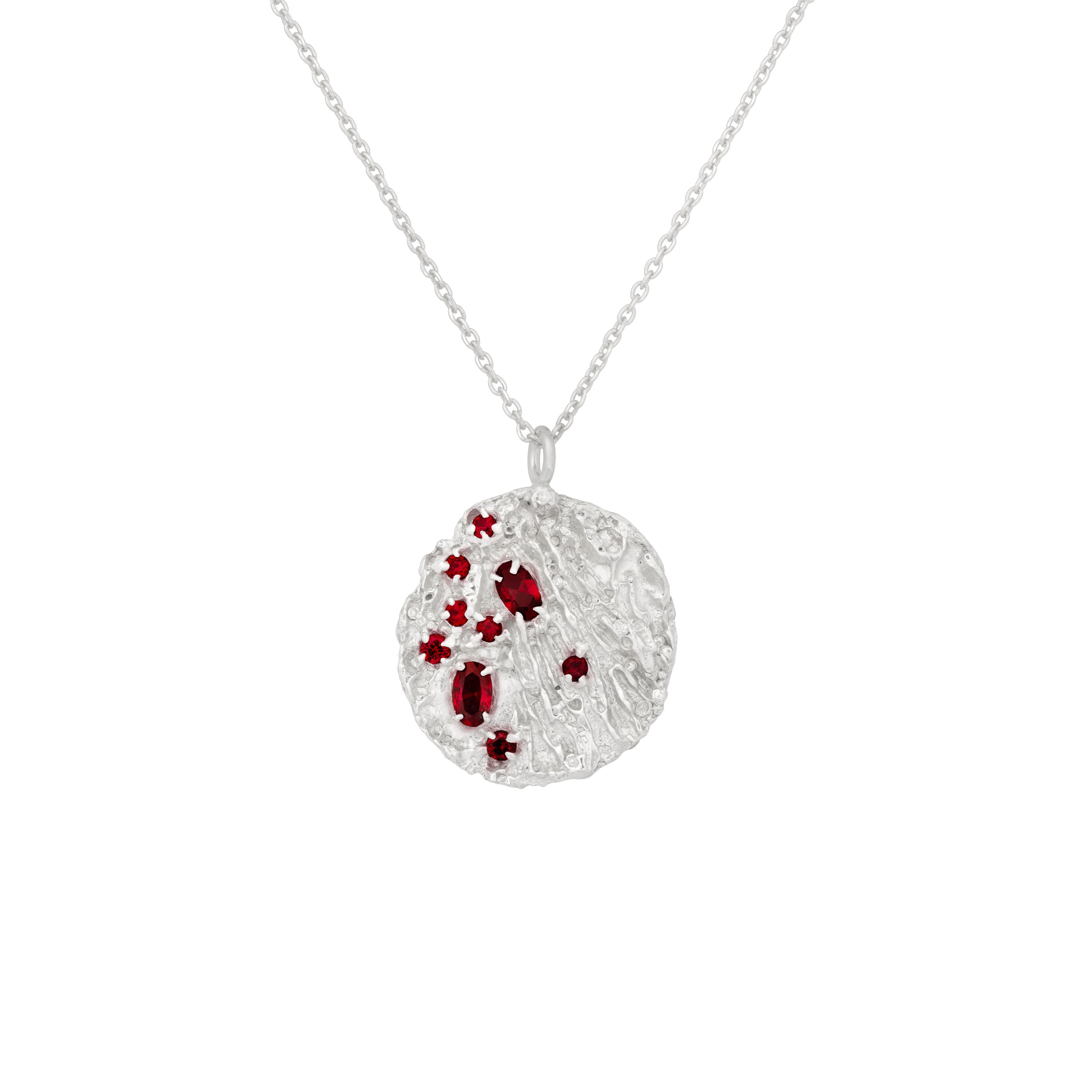 Maitake Ruby Argenti Necklace