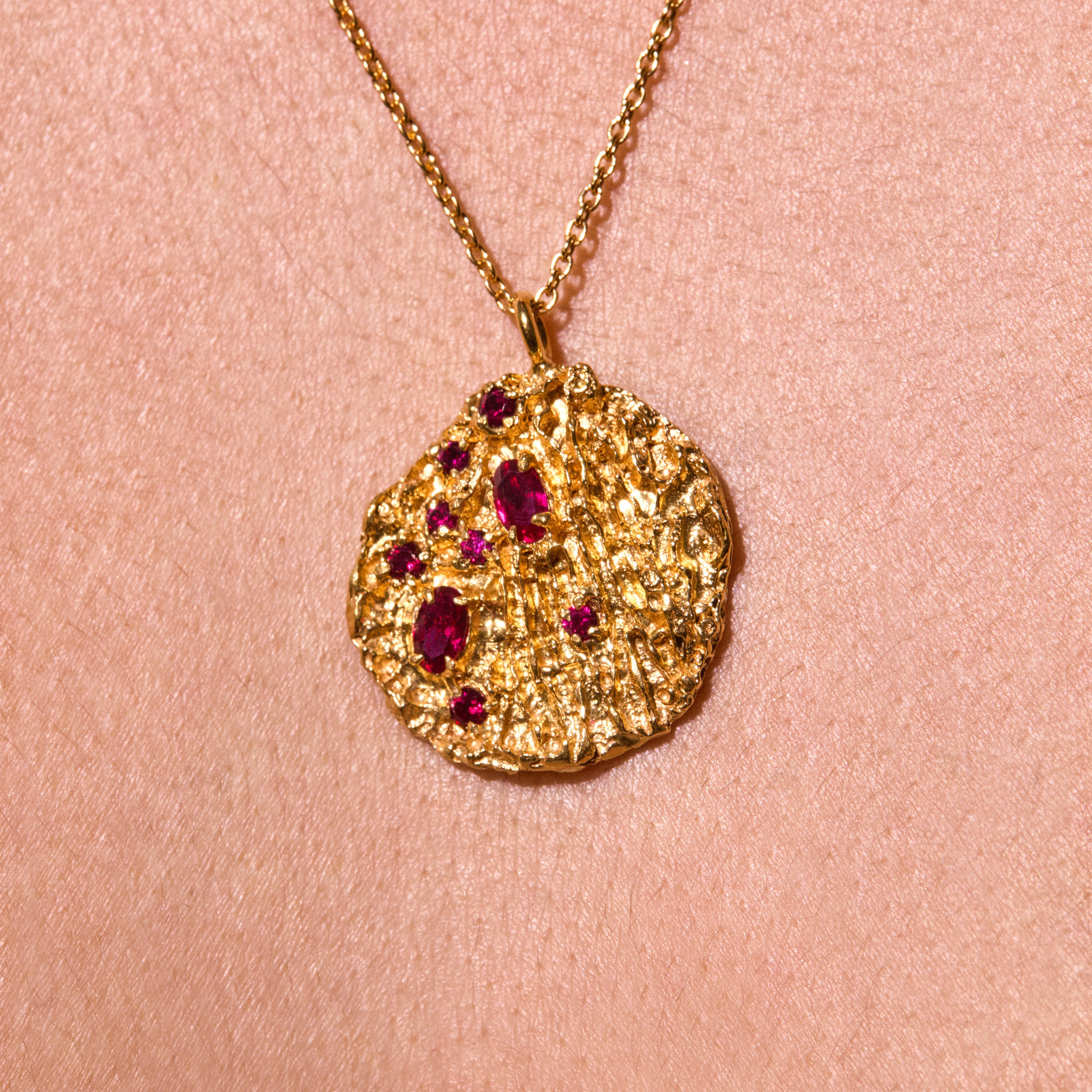 Maitake Ruby Necklace