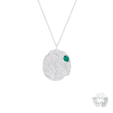 Maitake Emerald Argenti Recycled Silver Medallion Necklace