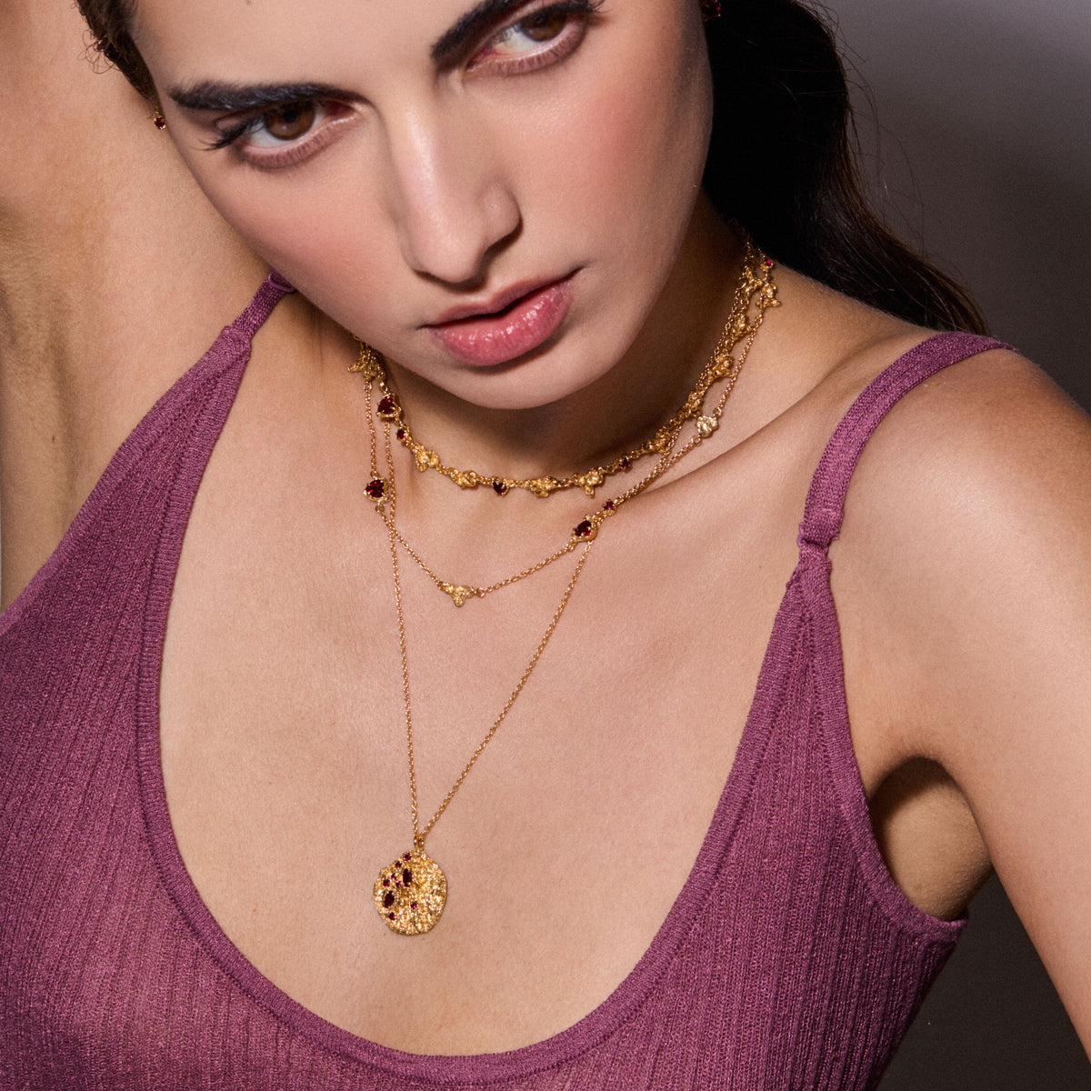 Maitake Ruby Necklace
