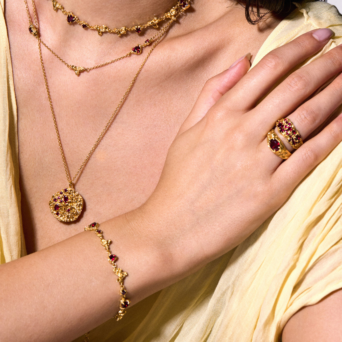 Maitake Ruby Necklace