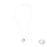 Maitake Sapphire Argenti Recycled Silver Medallion Necklace