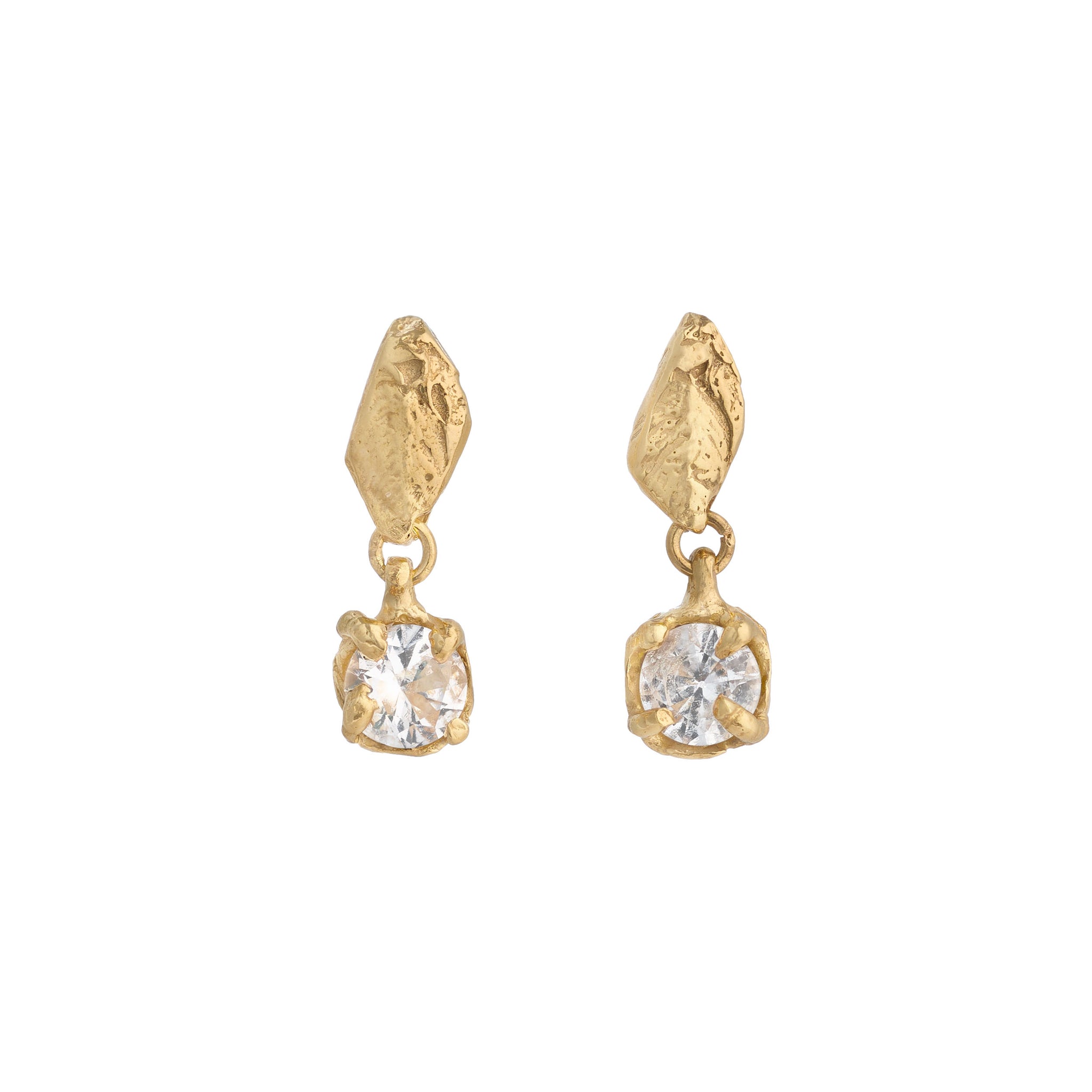 Mini Tota White Sapphire Earrings
