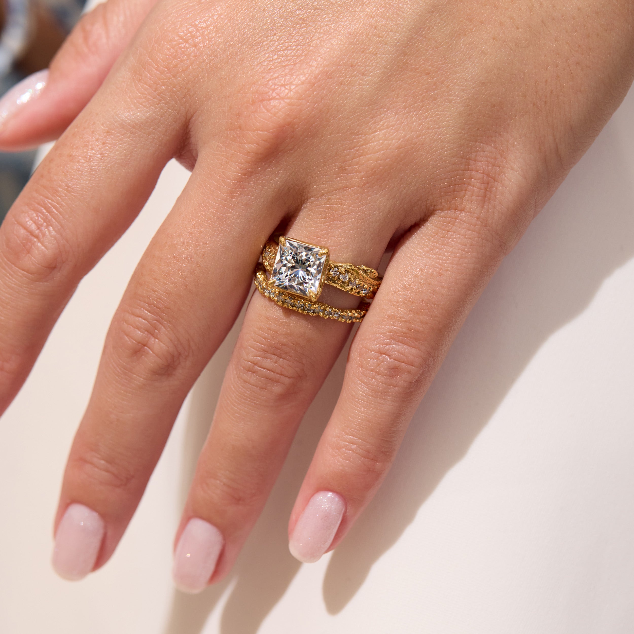 Nio Grey Moissanite Engagement Ring