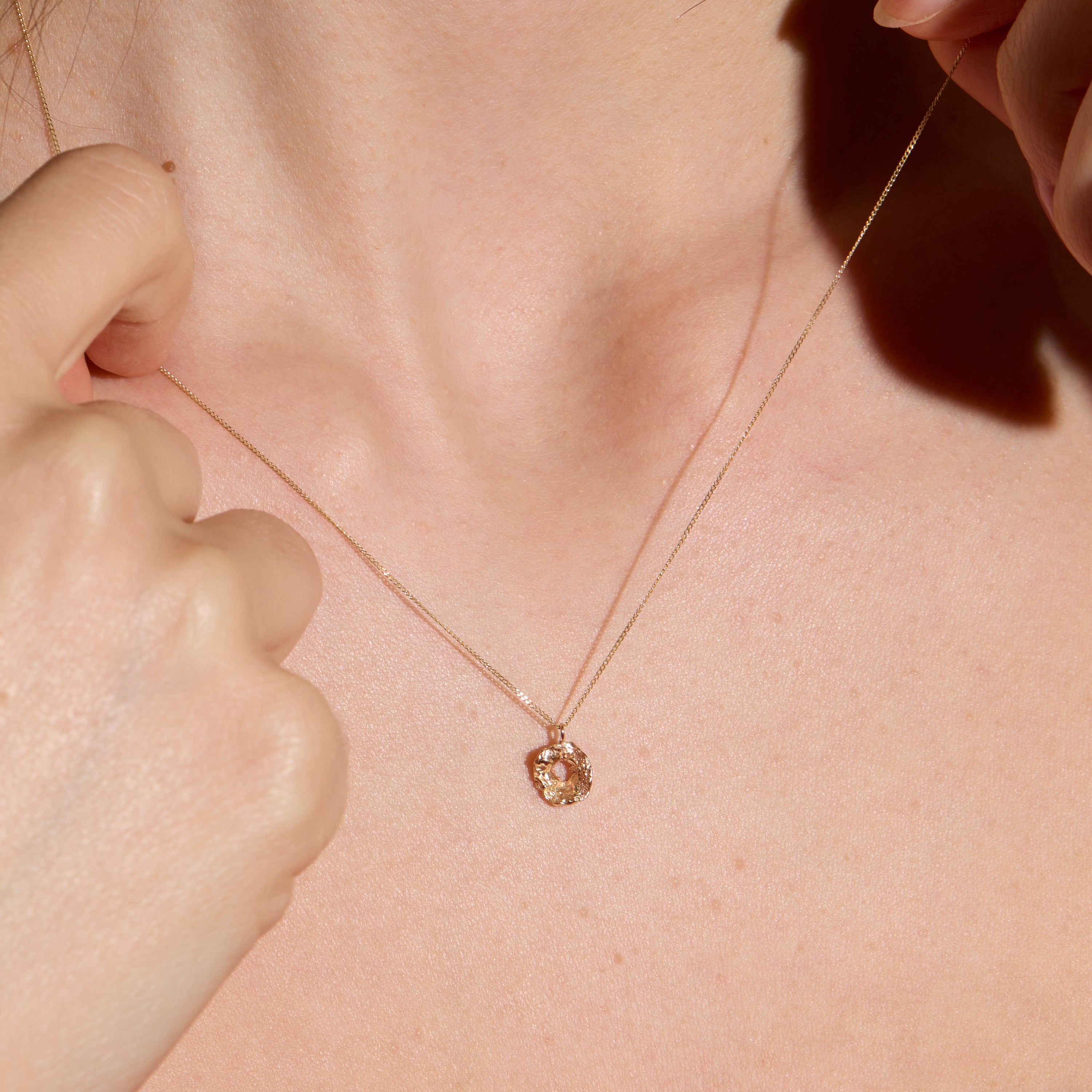 O Mini Alphabet Gold Necklace