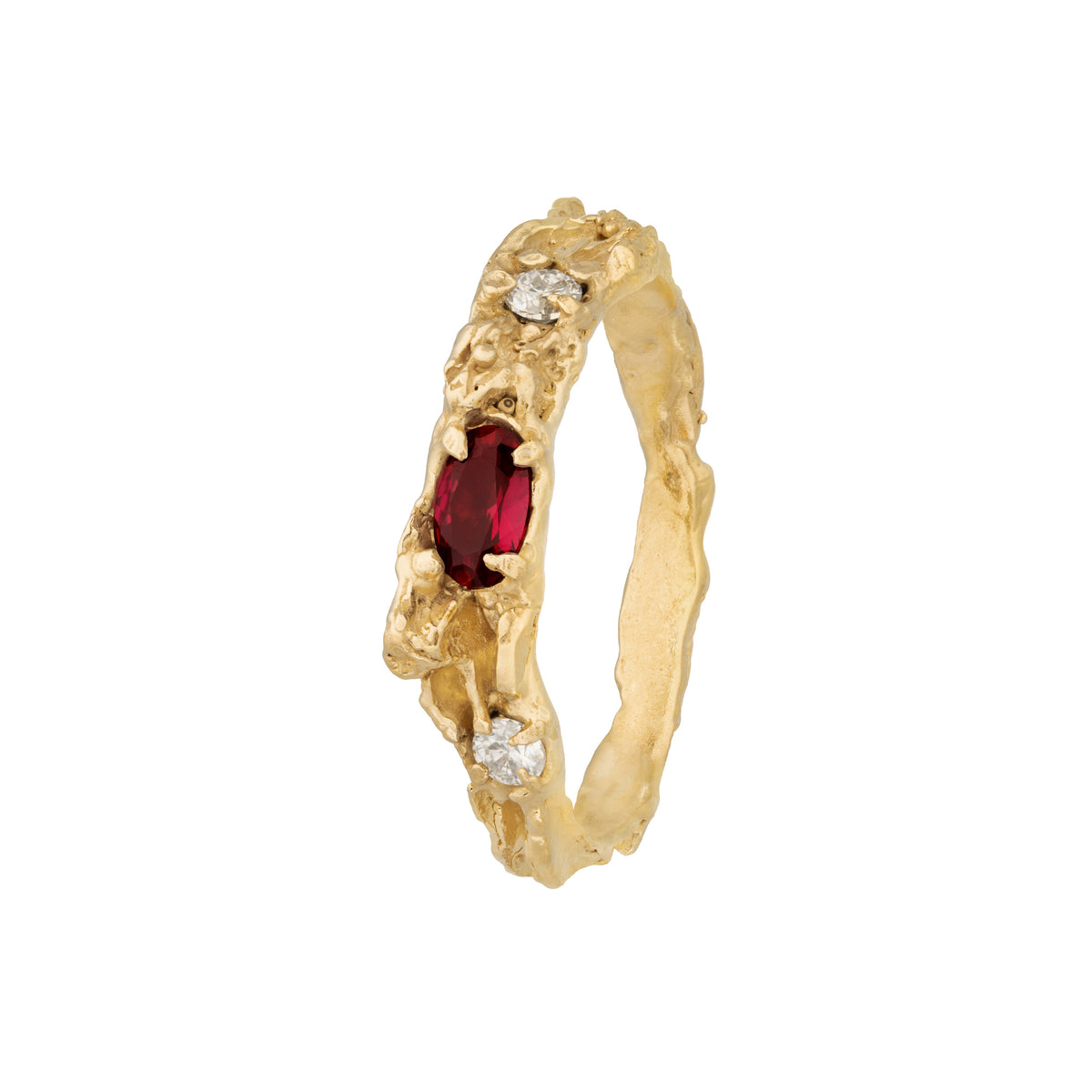 Rosea Ruby Moissanite Ring