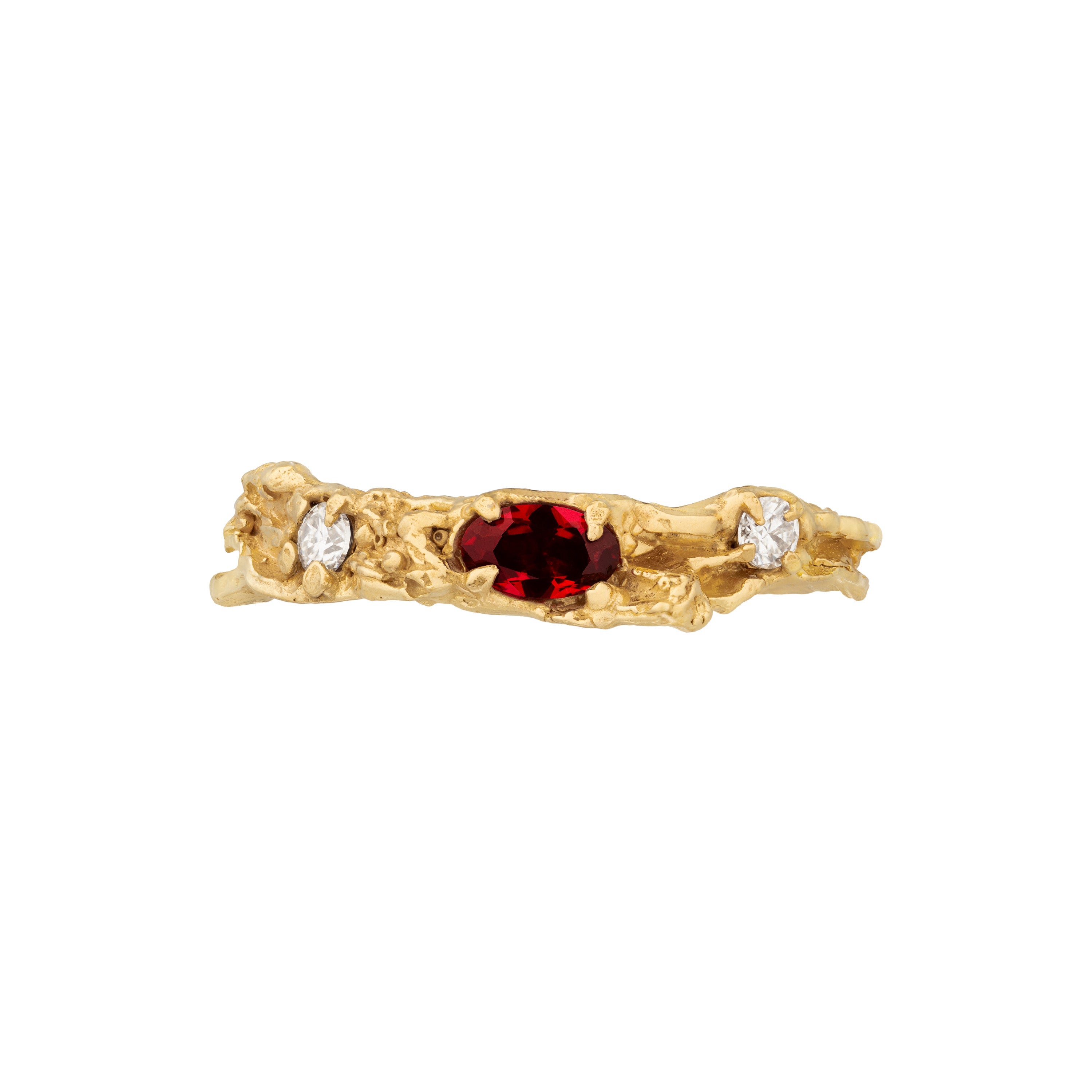 Rosea Ruby Moissanite Ring