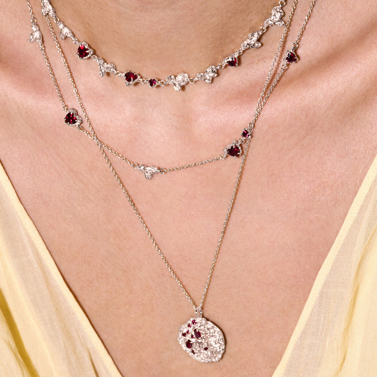 Maitake Ruby Argenti Necklace