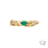 Rosea Emerald Moissanite Recycled Silver Ring