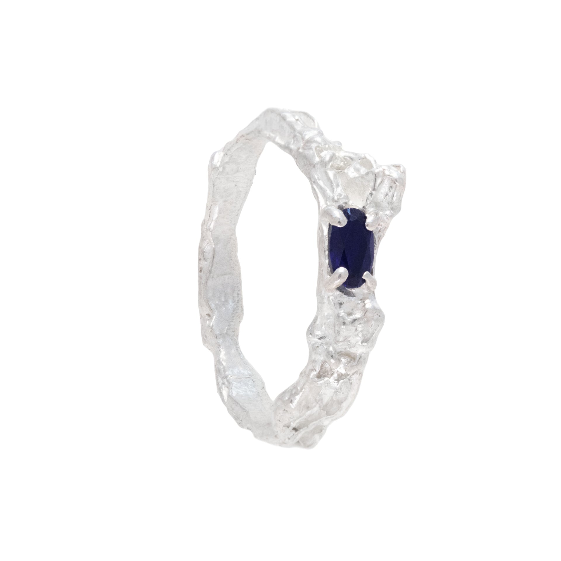 Rosea Sapphire Moissanite Argenti Ring