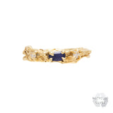 Rosea Sapphire Moissanite Recycled Silver Ring