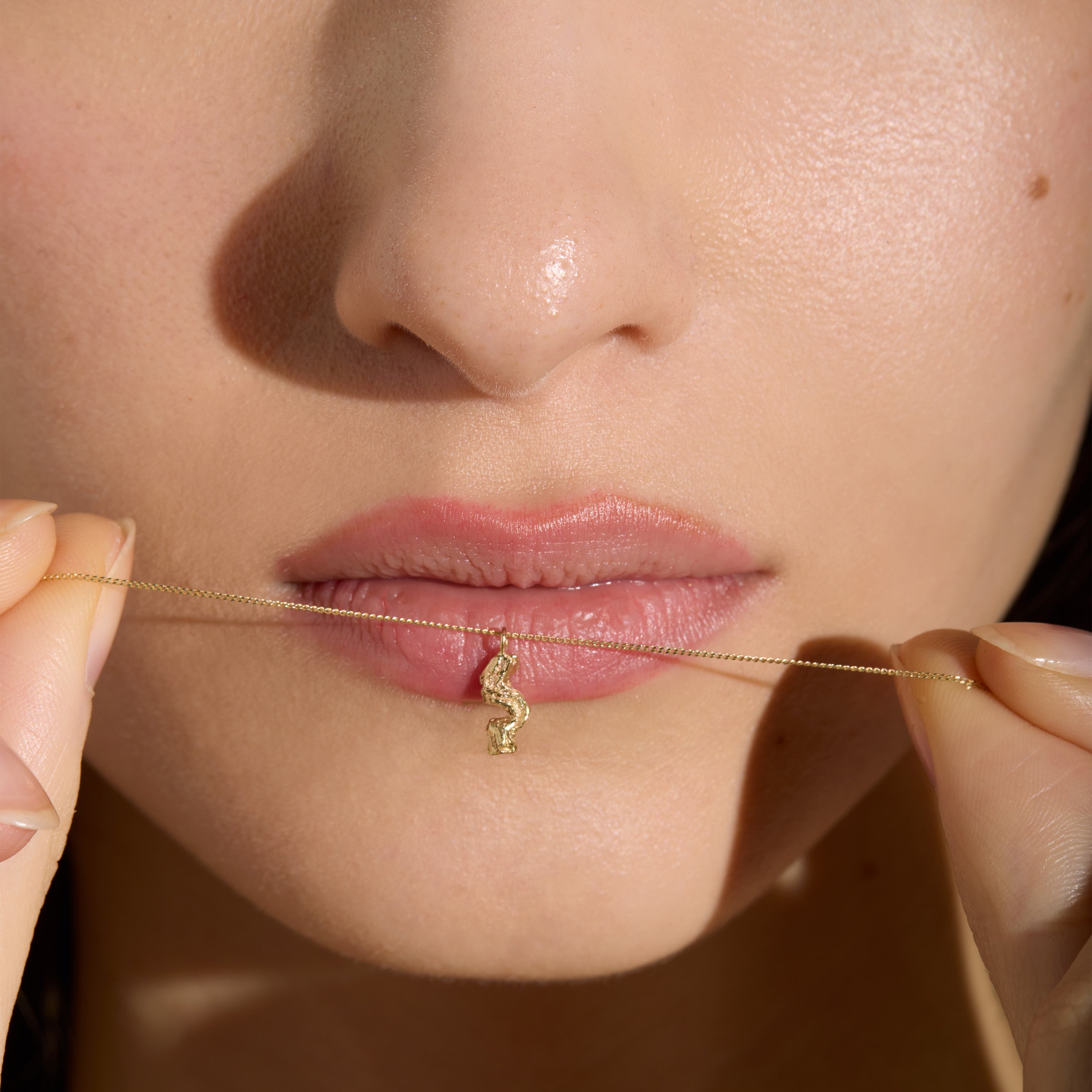 S Mini Alphabet Gold Necklace