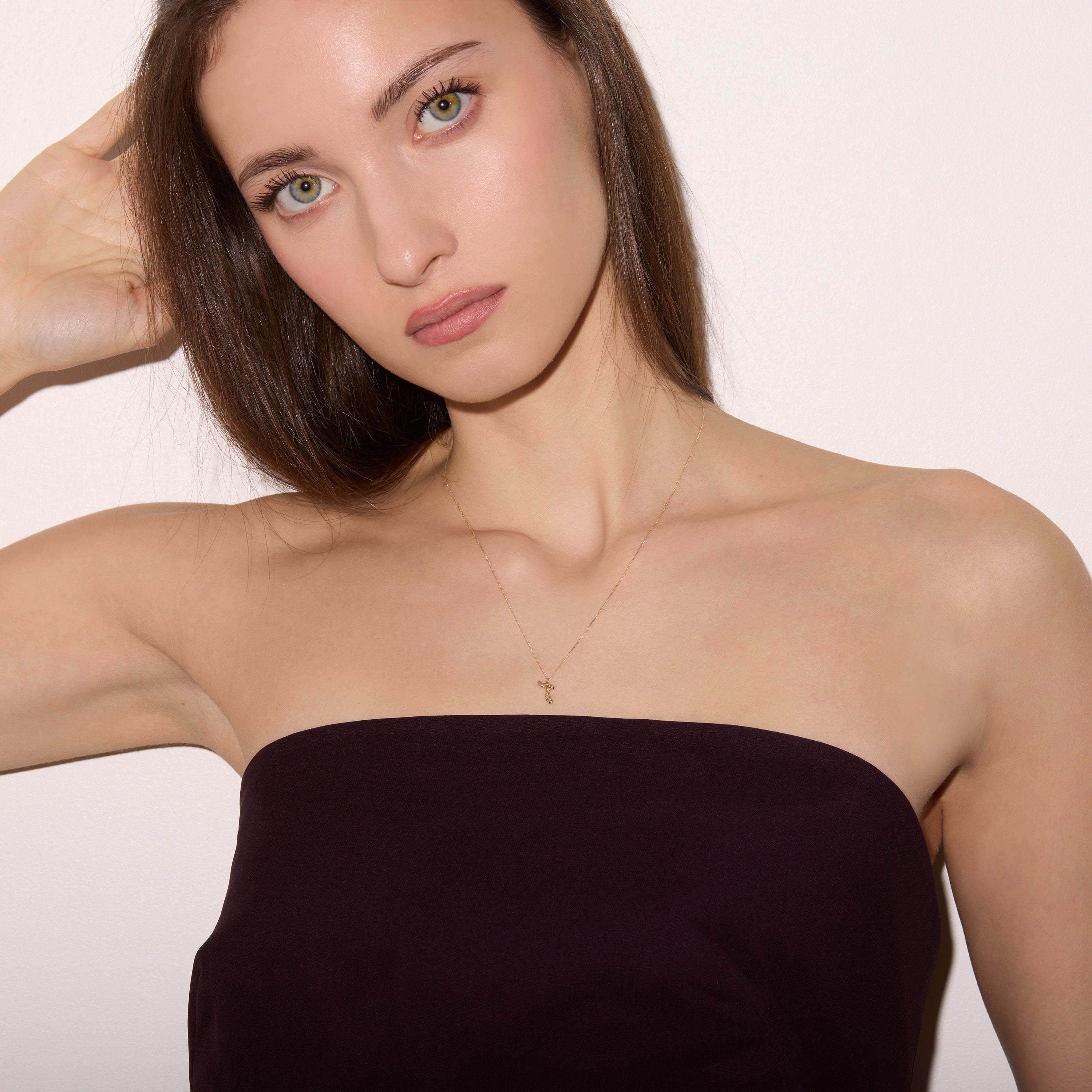 T Mini Alphabet Gold Necklace