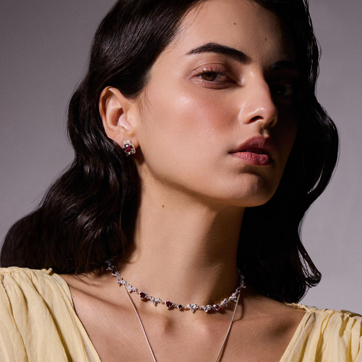 Tsuki Ruby Argenti Necklace