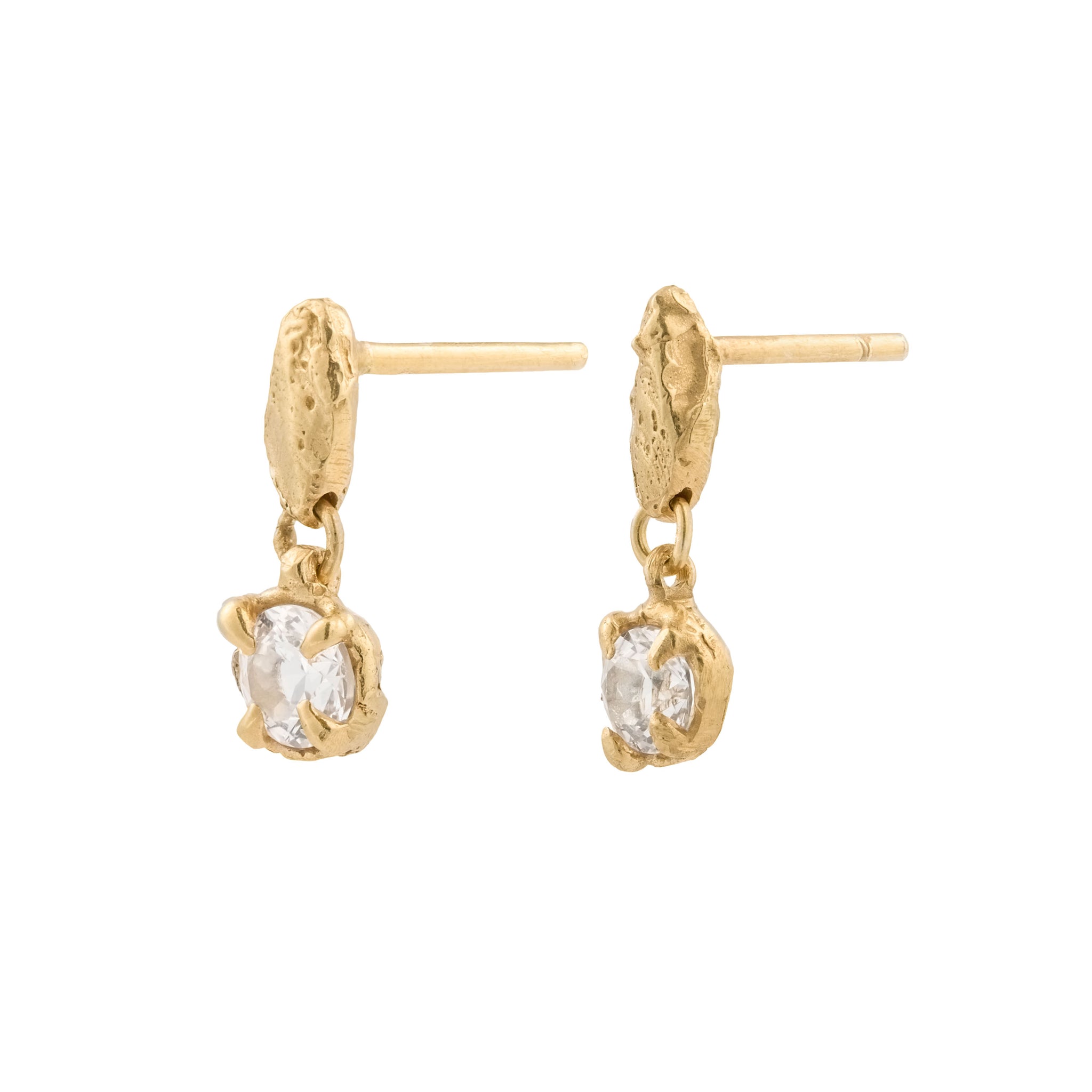Mini Tota White Sapphire Earrings