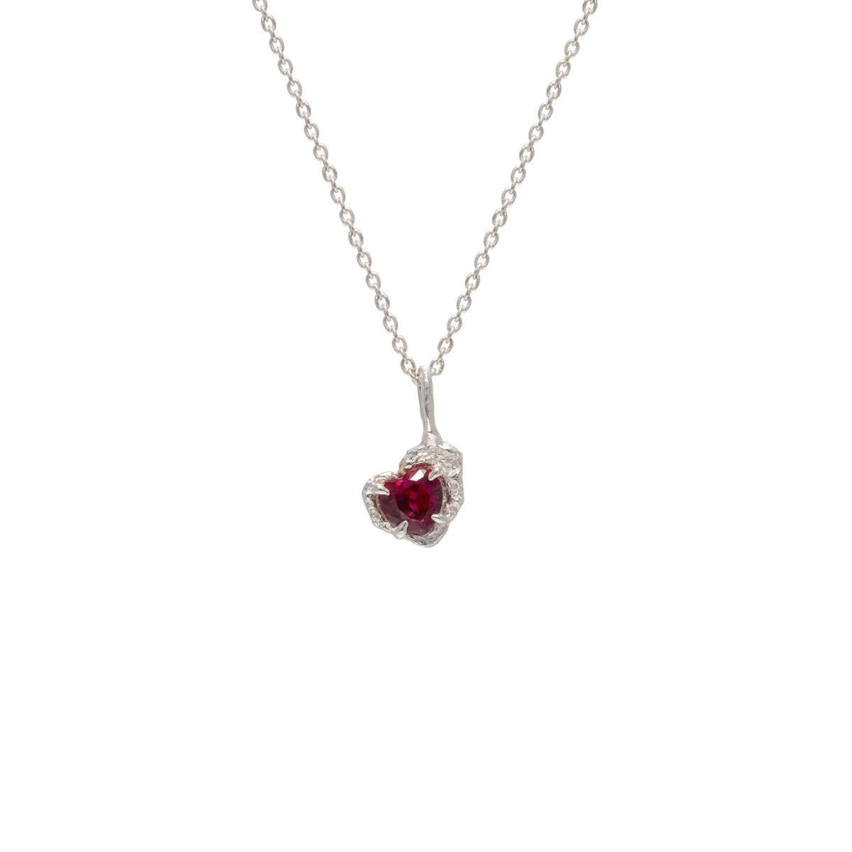 Heart Ruby Argenti Pendant