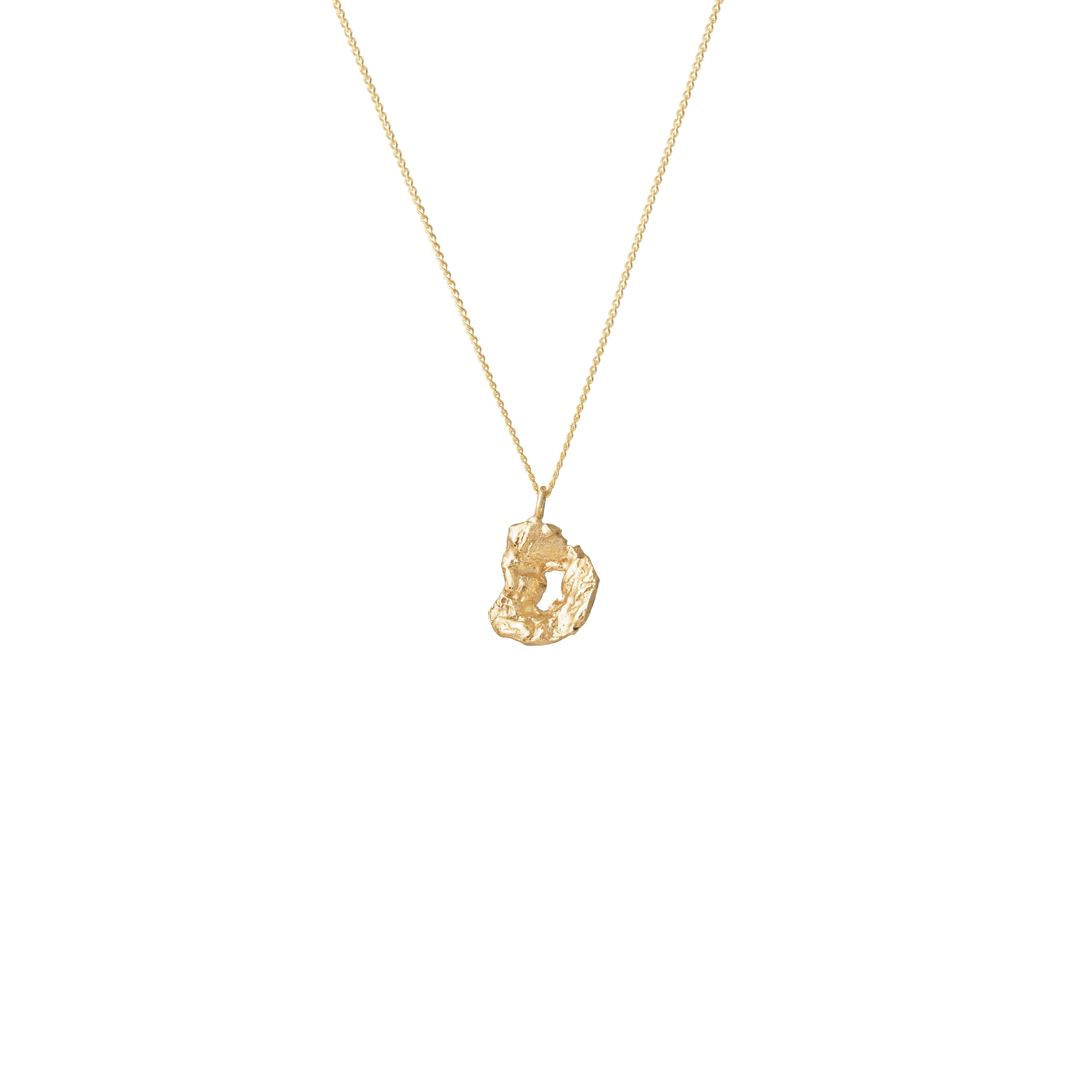 D Mini Alphabet Gold Necklace
