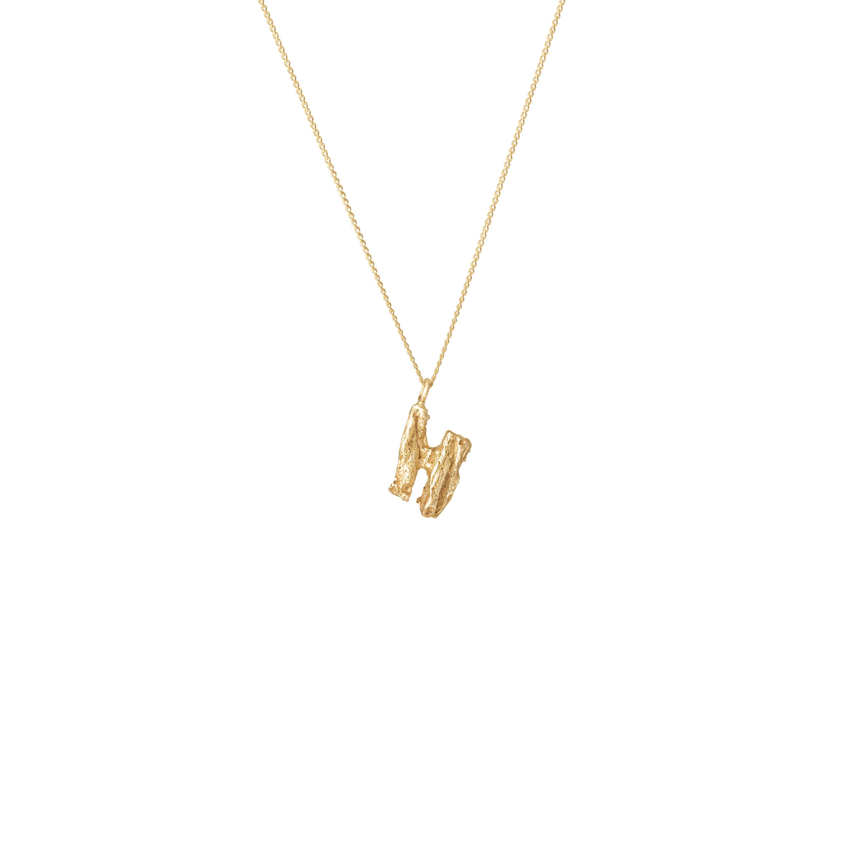 H Mini Alphabet Gold Necklace