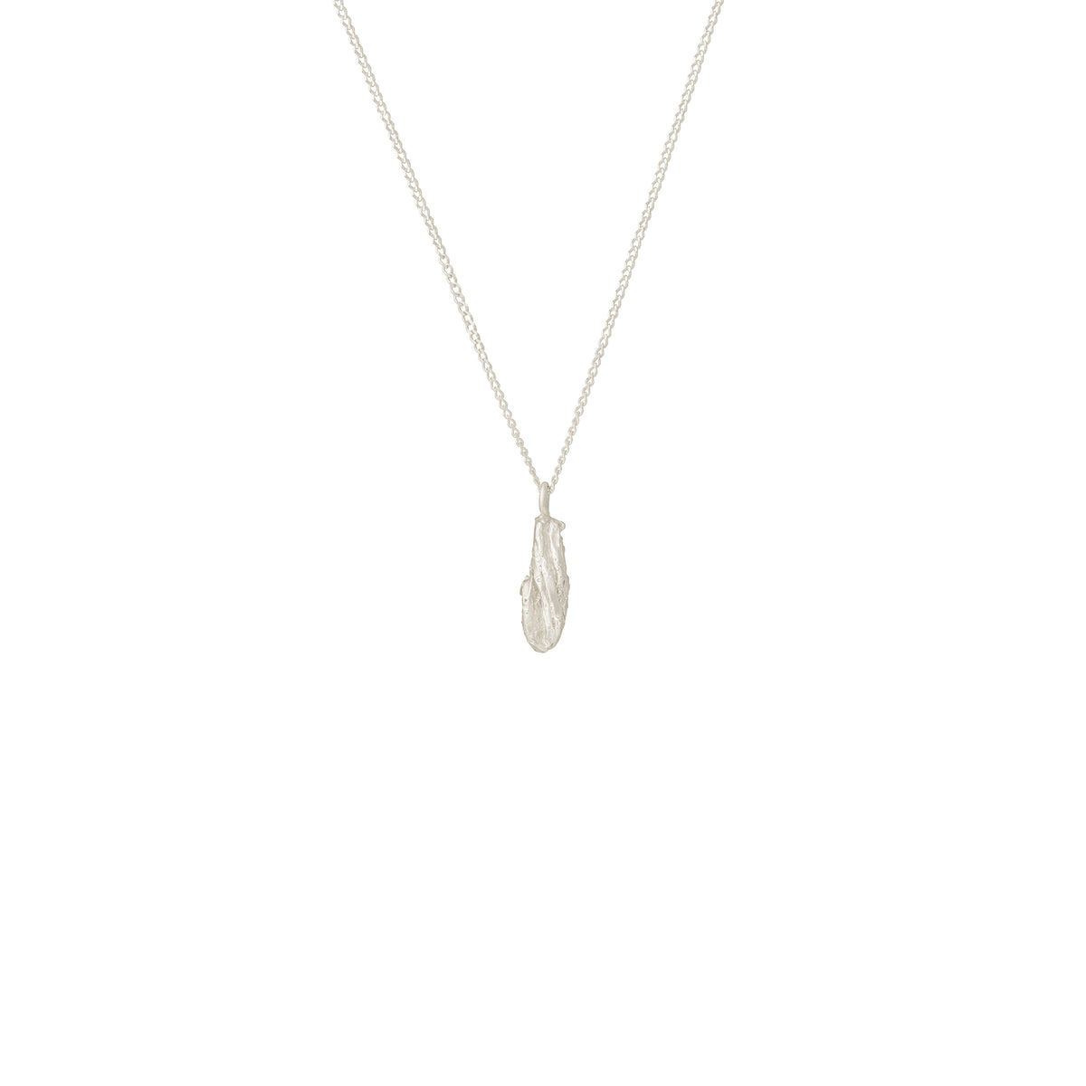 I Mini Alphabet White Gold Necklace