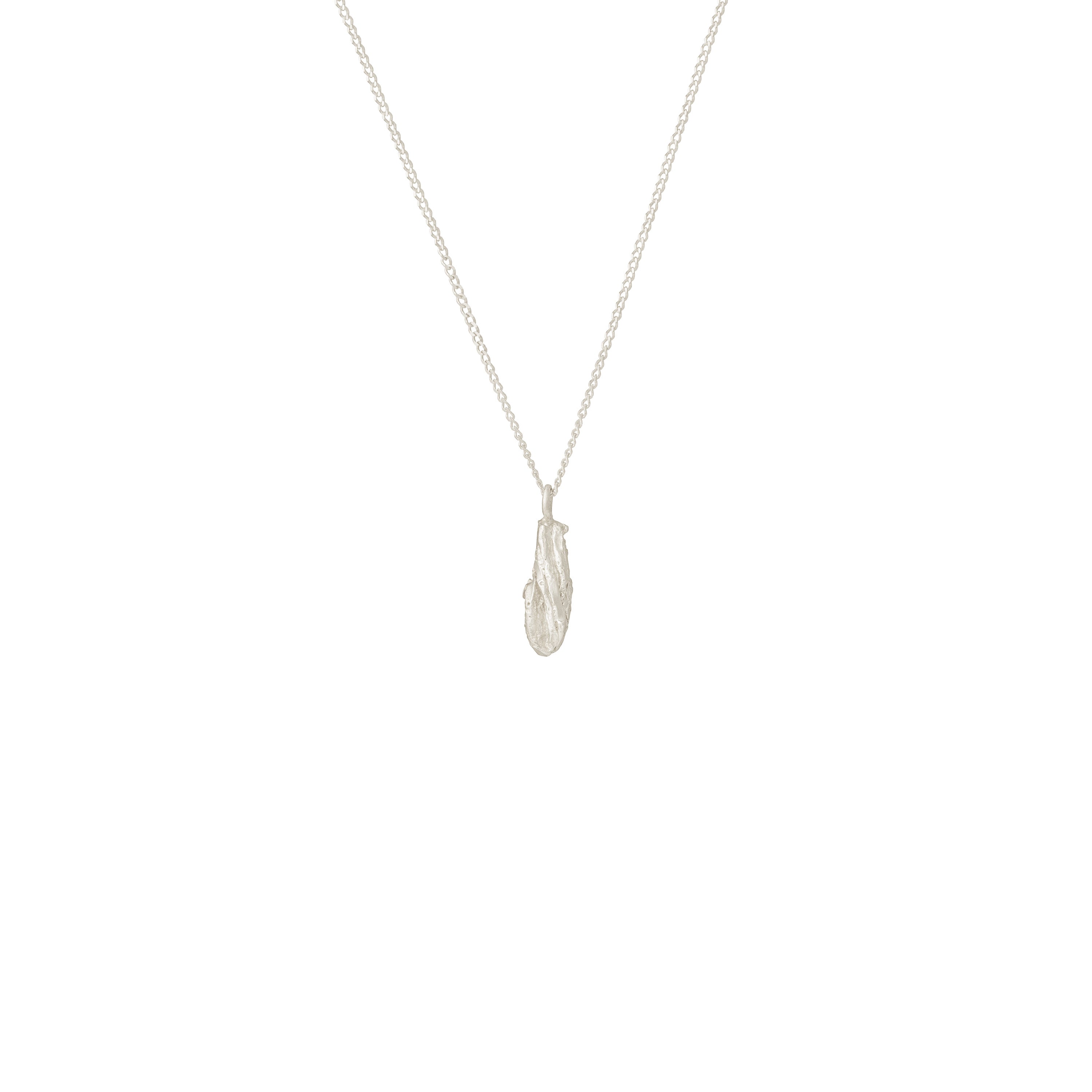 I Mini Alphabet White Gold Necklace