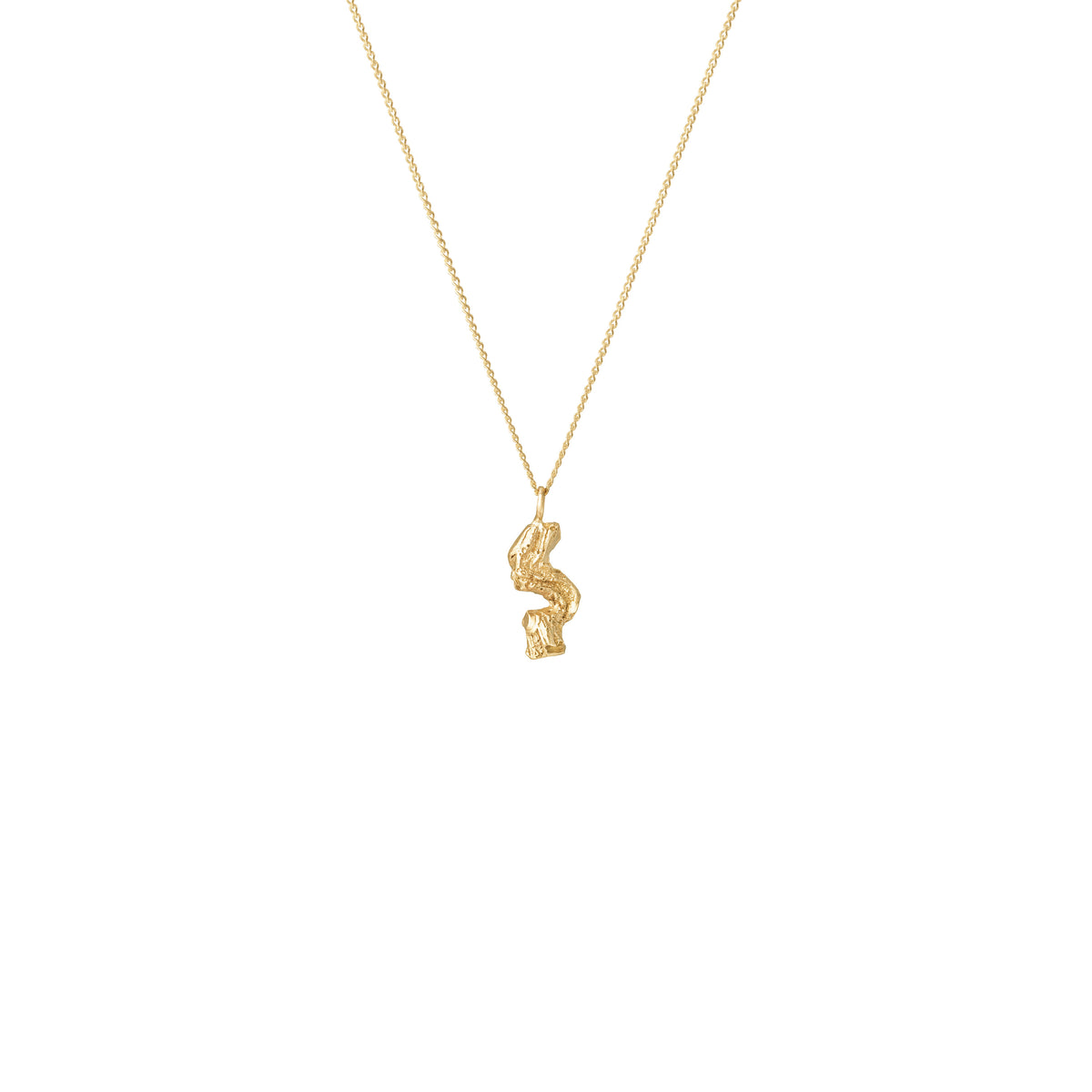 S Mini Alphabet Gold Necklace