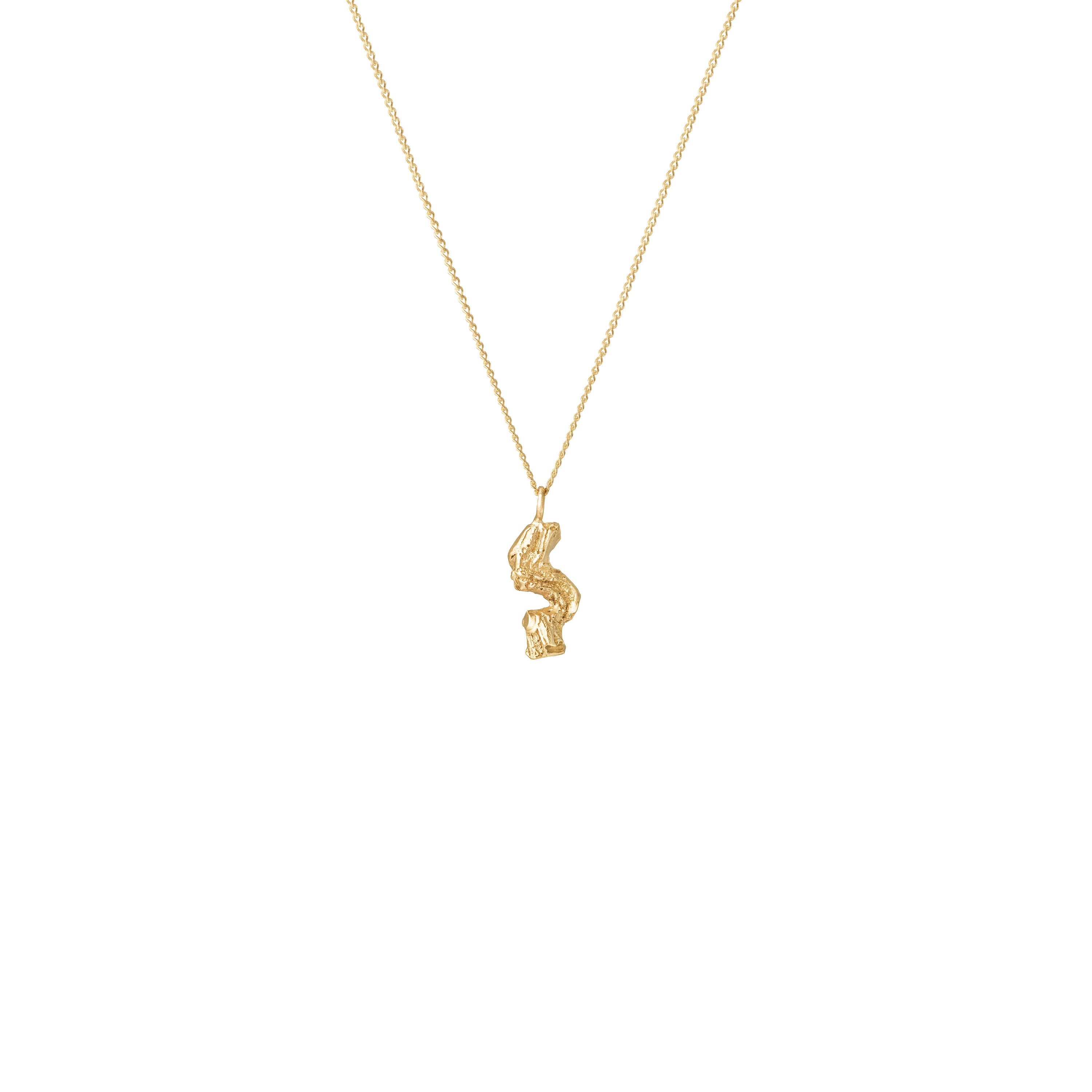 S Mini Alphabet Gold Necklace