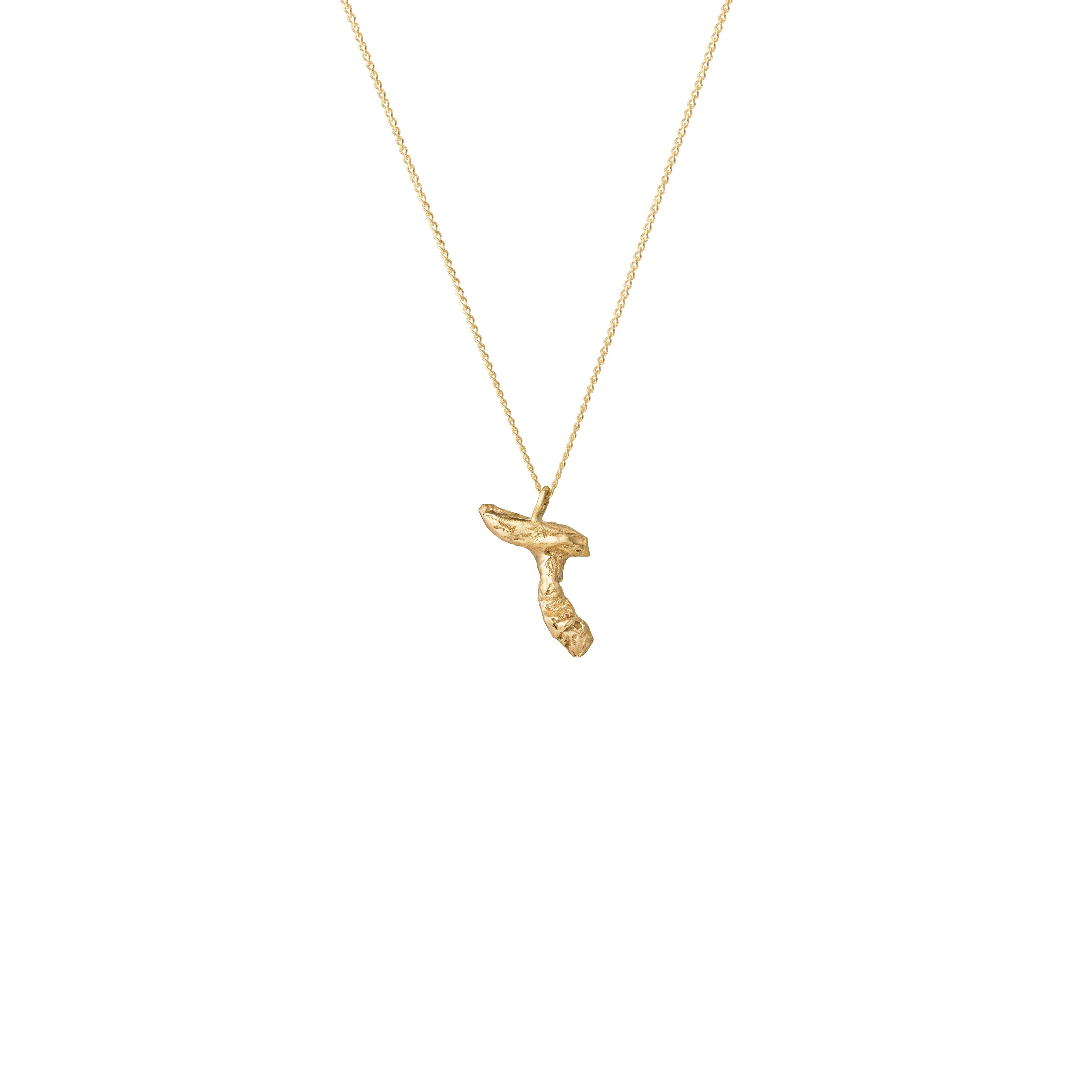 T Mini Alphabet Gold Necklace