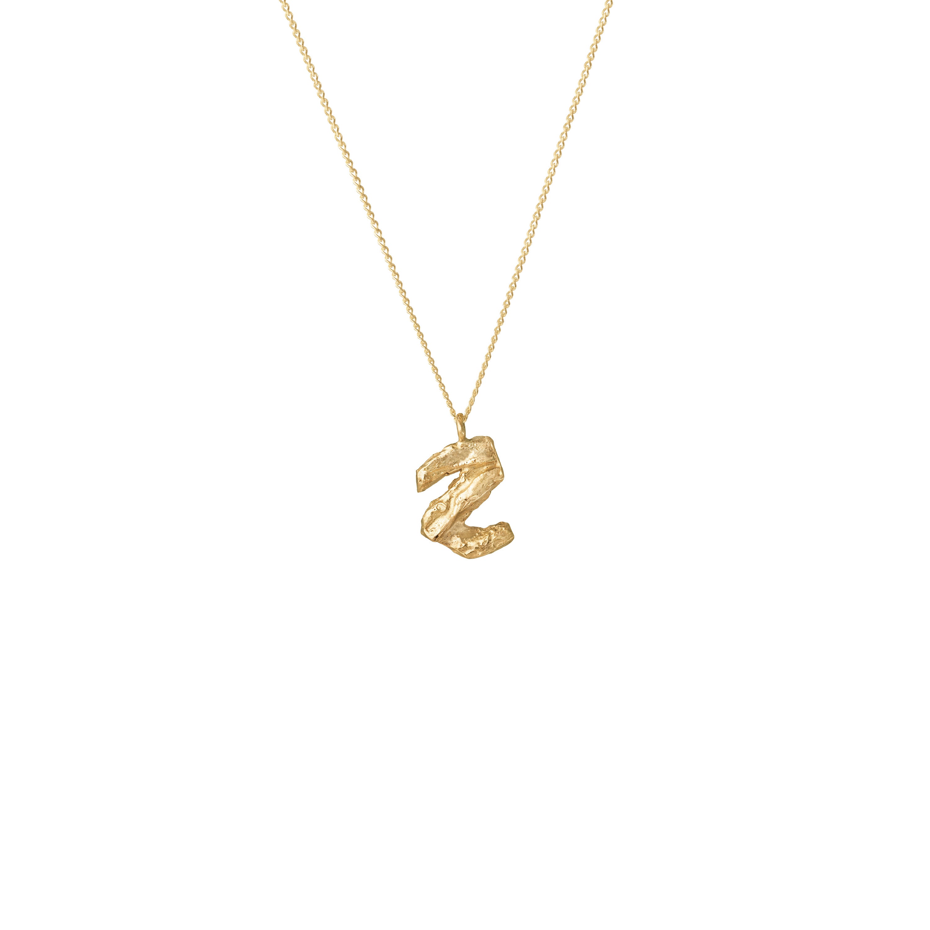 Z Mini Alphabet Gold Necklace
