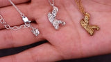 K Alphabet Recycled Silver Necklace