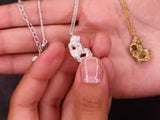 B Alphabet Recycled Silver Necklace
