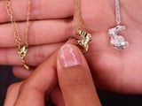E Alphabet Recycled Silver Necklace