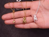 A Alphabet Recycled Silver Necklace