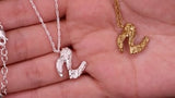 Z Alphabet Recycled Silver Necklace