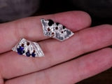 Cora Sapphire Argenti Recycled Silver Earrings