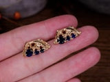Cora Sapphire Recycled Silver Earrings