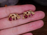 Cora Ruby Recycled Silver Earrings