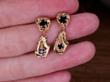 Dia Sapphire Recycled Silver Earrings