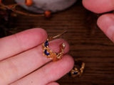 Dila Sapphire Recycled Silver Earrings