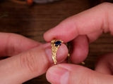Ima Sapphire Recylced Silver Earrings