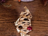 Zemra Ruby Recycled Silver Earring