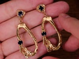 Davata Sapphire Recycled Silver Earrings